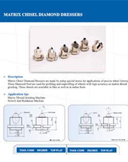 Matrix Chisel Diamond Dressers