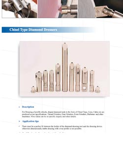 Chisel Type Diamond Dressers